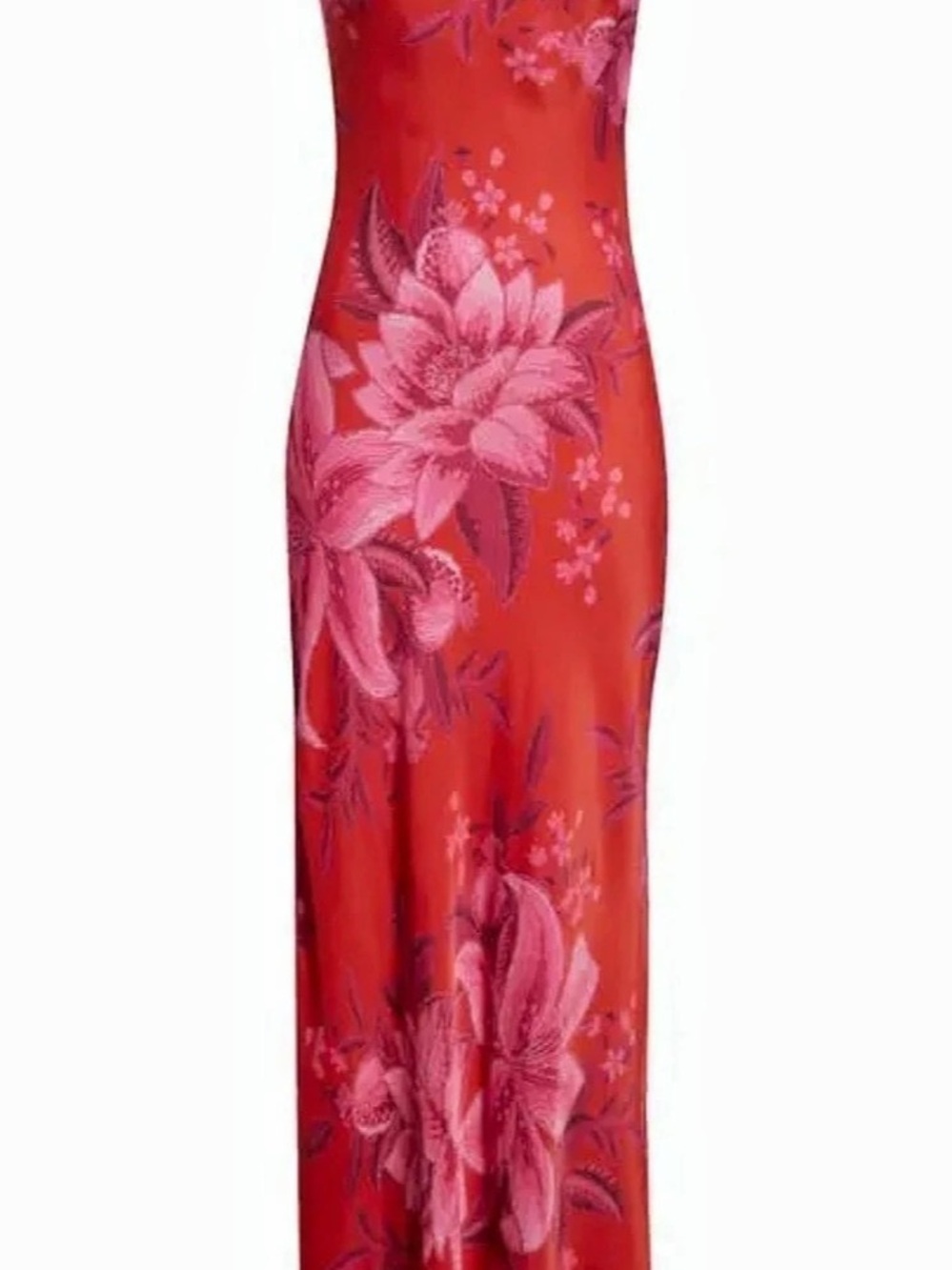 Farm Rio Floral Maxi Dress in Watercolour Red & Pink flowers - Picture 2 of 5